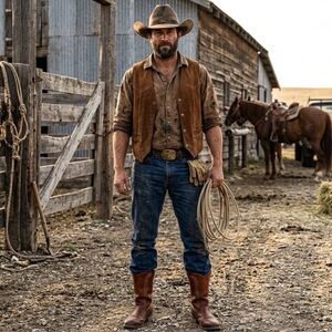 Vintage Sisman Leather Western Work
Boots